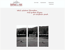 Tablet Screenshot of gasthaus-zum-hack.de